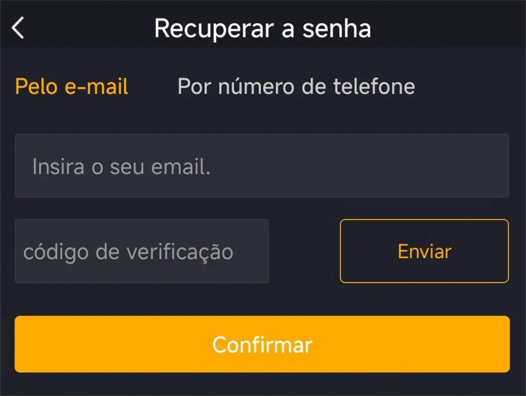 youcine Recuperar a senha